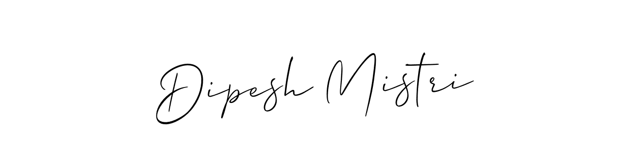 Allison_Script is a professional signature style that is perfect for those who want to add a touch of class to their signature. It is also a great choice for those who want to make their signature more unique. Get Dipesh Mistri name to fancy signature for free. Dipesh Mistri signature style 2 images and pictures png