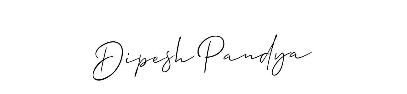 Use a signature maker to create a handwritten signature online. With this signature software, you can design (Allison_Script) your own signature for name Dipesh Pandya. Dipesh Pandya signature style 2 images and pictures png