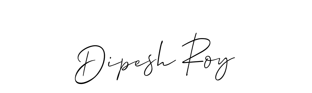 How to make Dipesh Roy name signature. Use Allison_Script style for creating short signs online. This is the latest handwritten sign. Dipesh Roy signature style 2 images and pictures png