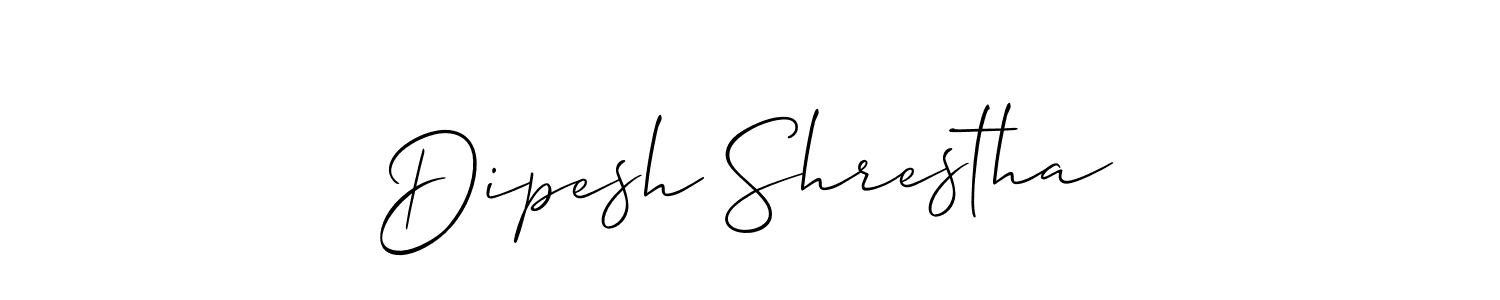 Best and Professional Signature Style for Dipesh Shrestha. Allison_Script Best Signature Style Collection. Dipesh Shrestha signature style 2 images and pictures png