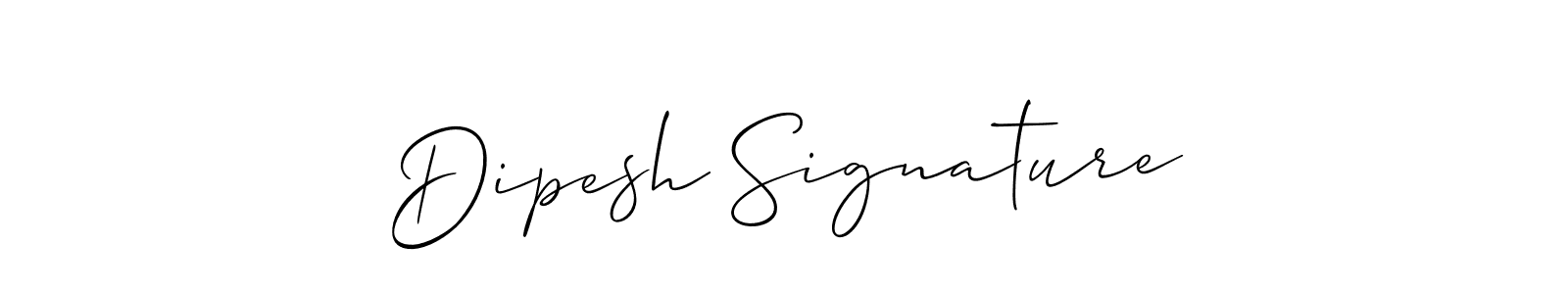 Make a short Dipesh Signature signature style. Manage your documents anywhere anytime using Allison_Script. Create and add eSignatures, submit forms, share and send files easily. Dipesh Signature signature style 2 images and pictures png