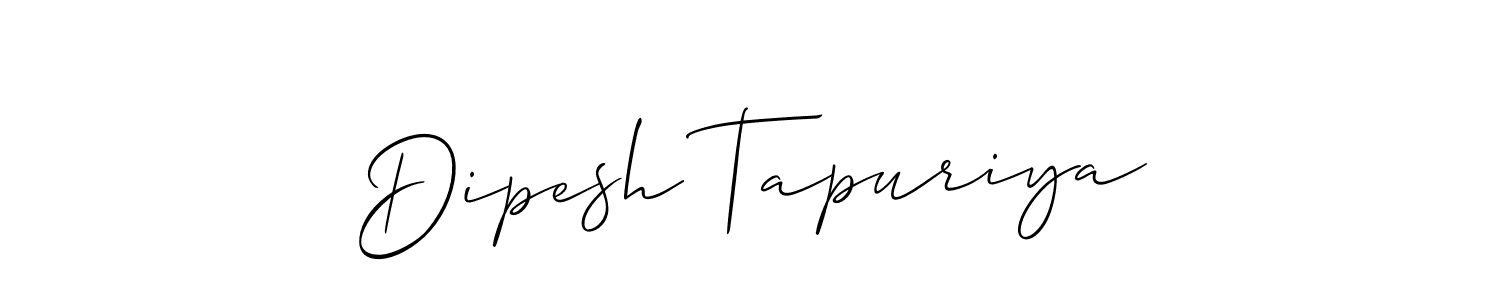 if you are searching for the best signature style for your name Dipesh Tapuriya. so please give up your signature search. here we have designed multiple signature styles  using Allison_Script. Dipesh Tapuriya signature style 2 images and pictures png