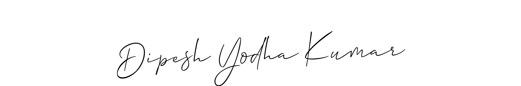 Allison_Script is a professional signature style that is perfect for those who want to add a touch of class to their signature. It is also a great choice for those who want to make their signature more unique. Get Dipesh Yodha Kumar name to fancy signature for free. Dipesh Yodha Kumar signature style 2 images and pictures png