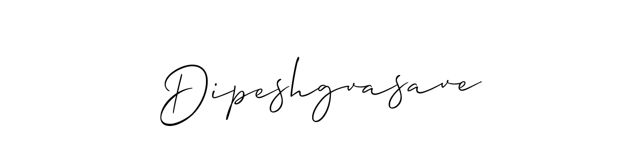 Make a beautiful signature design for name Dipeshgvasave. With this signature (Allison_Script) style, you can create a handwritten signature for free. Dipeshgvasave signature style 2 images and pictures png