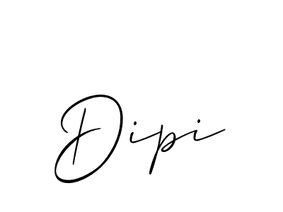 Make a beautiful signature design for name Dipi. With this signature (Allison_Script) style, you can create a handwritten signature for free. Dipi signature style 2 images and pictures png