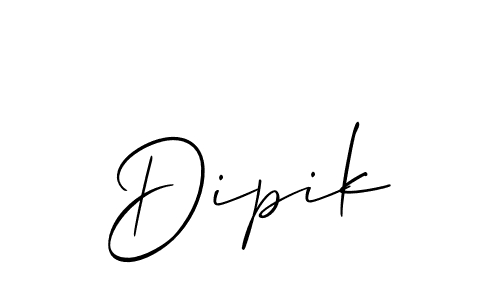 Best and Professional Signature Style for Dipik. Allison_Script Best Signature Style Collection. Dipik signature style 2 images and pictures png
