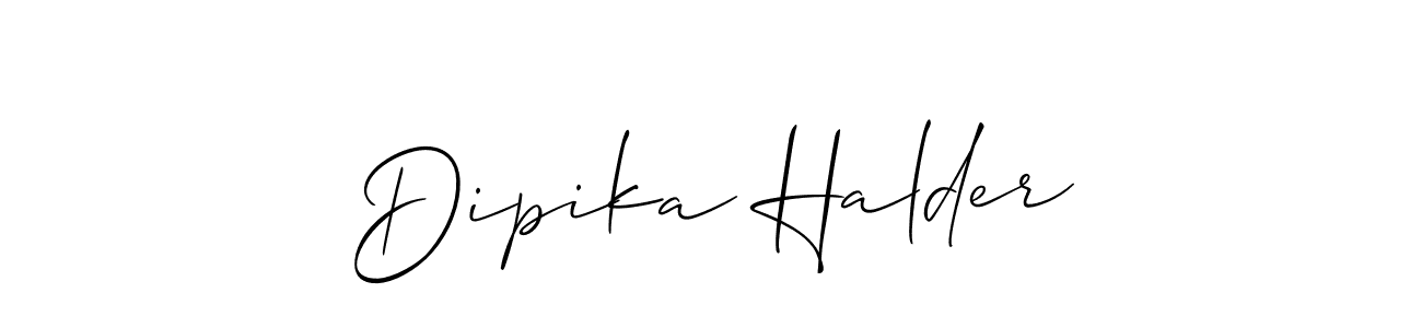 Dipika Halder stylish signature style. Best Handwritten Sign (Allison_Script) for my name. Handwritten Signature Collection Ideas for my name Dipika Halder. Dipika Halder signature style 2 images and pictures png