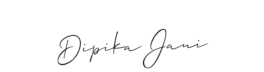 Design your own signature with our free online signature maker. With this signature software, you can create a handwritten (Allison_Script) signature for name Dipika Jani. Dipika Jani signature style 2 images and pictures png