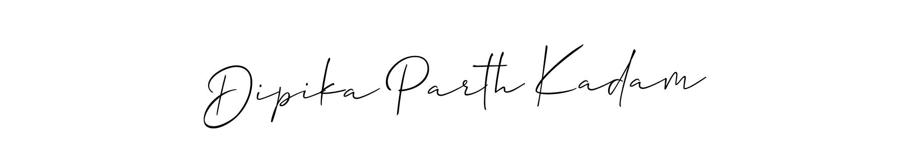 Dipika Parth Kadam stylish signature style. Best Handwritten Sign (Allison_Script) for my name. Handwritten Signature Collection Ideas for my name Dipika Parth Kadam. Dipika Parth Kadam signature style 2 images and pictures png