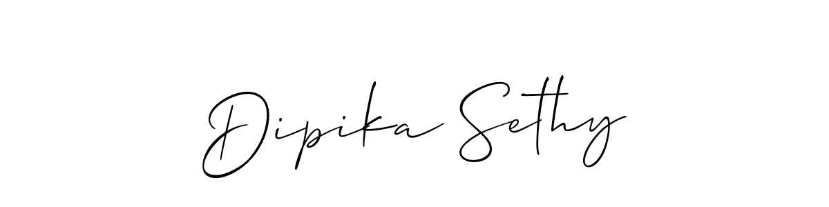 Design your own signature with our free online signature maker. With this signature software, you can create a handwritten (Allison_Script) signature for name Dipika Sethy. Dipika Sethy signature style 2 images and pictures png