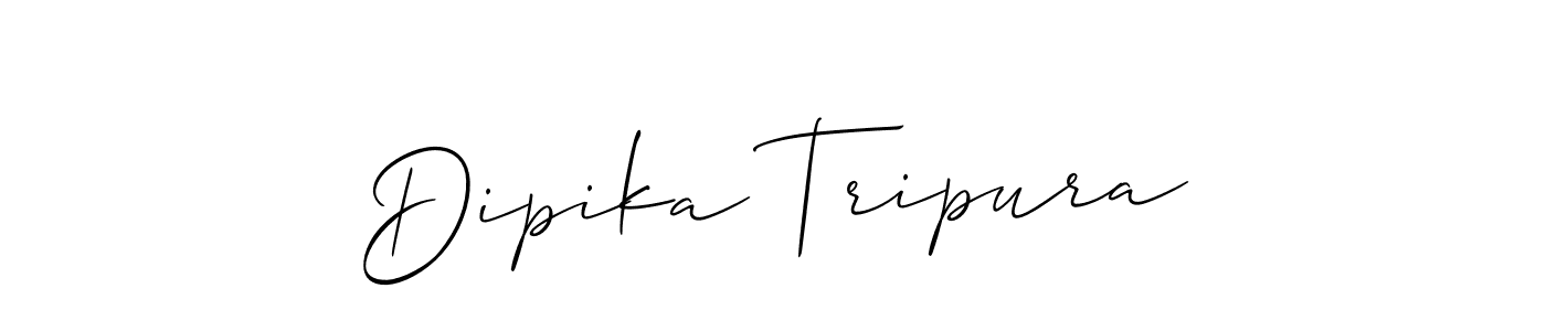 Create a beautiful signature design for name Dipika Tripura. With this signature (Allison_Script) fonts, you can make a handwritten signature for free. Dipika Tripura signature style 2 images and pictures png