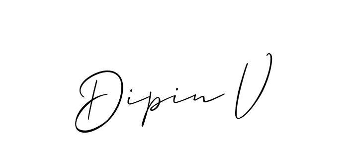 Make a beautiful signature design for name Dipin V. Use this online signature maker to create a handwritten signature for free. Dipin V signature style 2 images and pictures png