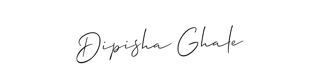 Also we have Dipisha Ghale name is the best signature style. Create professional handwritten signature collection using Allison_Script autograph style. Dipisha Ghale signature style 2 images and pictures png