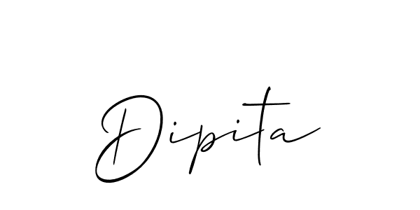 Use a signature maker to create a handwritten signature online. With this signature software, you can design (Allison_Script) your own signature for name Dipita. Dipita signature style 2 images and pictures png