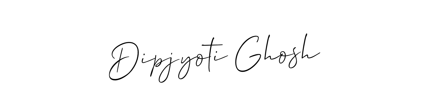 Create a beautiful signature design for name Dipjyoti Ghosh. With this signature (Allison_Script) fonts, you can make a handwritten signature for free. Dipjyoti Ghosh signature style 2 images and pictures png