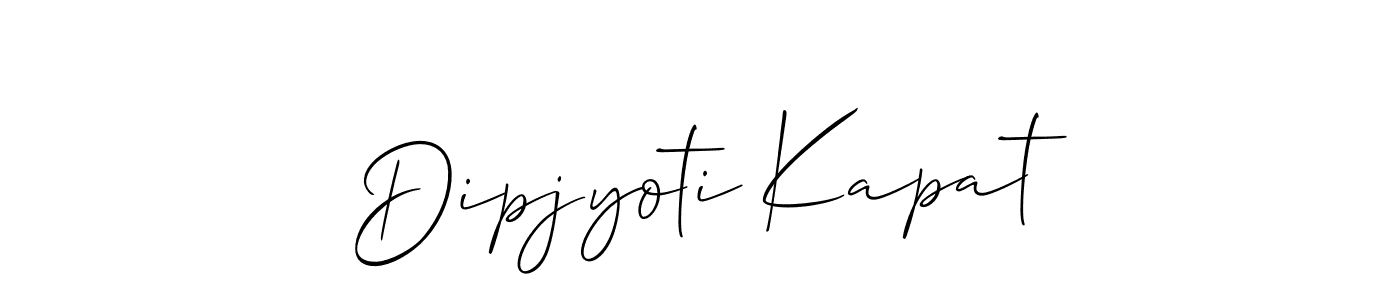 Use a signature maker to create a handwritten signature online. With this signature software, you can design (Allison_Script) your own signature for name Dipjyoti Kapat. Dipjyoti Kapat signature style 2 images and pictures png