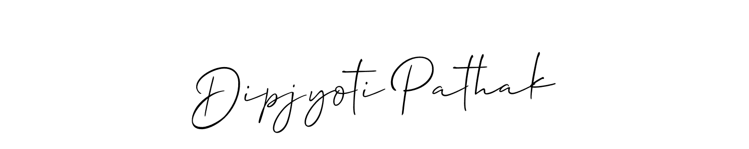 Create a beautiful signature design for name Dipjyoti Pathak. With this signature (Allison_Script) fonts, you can make a handwritten signature for free. Dipjyoti Pathak signature style 2 images and pictures png