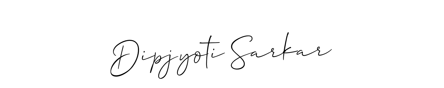 How to make Dipjyoti Sarkar name signature. Use Allison_Script style for creating short signs online. This is the latest handwritten sign. Dipjyoti Sarkar signature style 2 images and pictures png