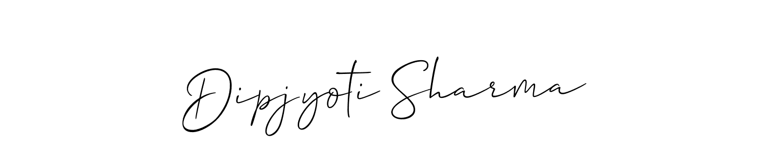 Make a beautiful signature design for name Dipjyoti Sharma. With this signature (Allison_Script) style, you can create a handwritten signature for free. Dipjyoti Sharma signature style 2 images and pictures png