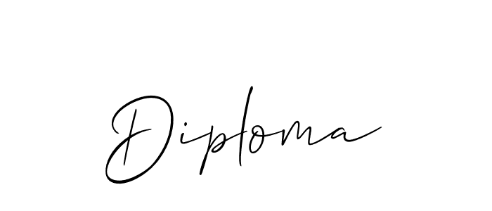 Design your own signature with our free online signature maker. With this signature software, you can create a handwritten (Allison_Script) signature for name Diploma. Diploma signature style 2 images and pictures png