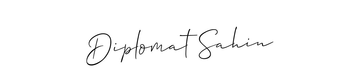 You should practise on your own different ways (Allison_Script) to write your name (Diplomat Sahin) in signature. don't let someone else do it for you. Diplomat Sahin signature style 2 images and pictures png
