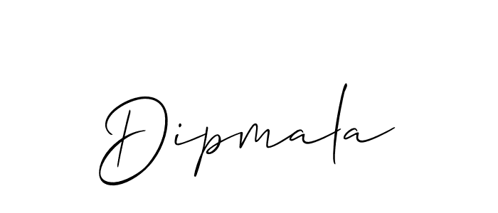 The best way (Allison_Script) to make a short signature is to pick only two or three words in your name. The name Dipmala include a total of six letters. For converting this name. Dipmala signature style 2 images and pictures png