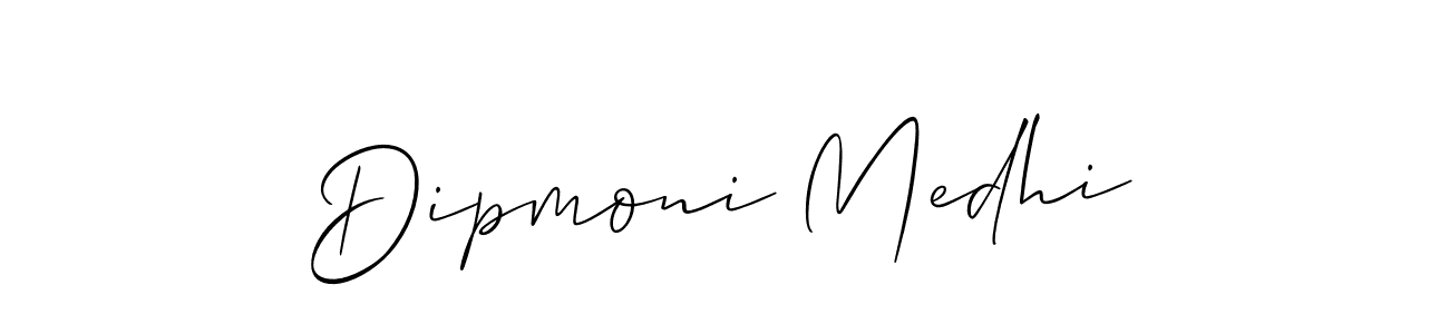 Dipmoni Medhi stylish signature style. Best Handwritten Sign (Allison_Script) for my name. Handwritten Signature Collection Ideas for my name Dipmoni Medhi. Dipmoni Medhi signature style 2 images and pictures png