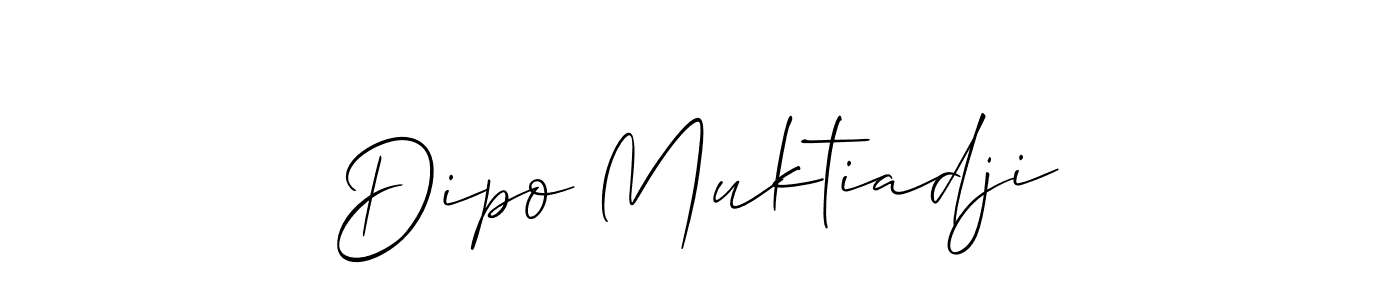 Make a beautiful signature design for name Dipo Muktiadji. With this signature (Allison_Script) style, you can create a handwritten signature for free. Dipo Muktiadji signature style 2 images and pictures png