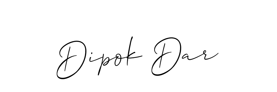 How to make Dipok Dar name signature. Use Allison_Script style for creating short signs online. This is the latest handwritten sign. Dipok Dar signature style 2 images and pictures png