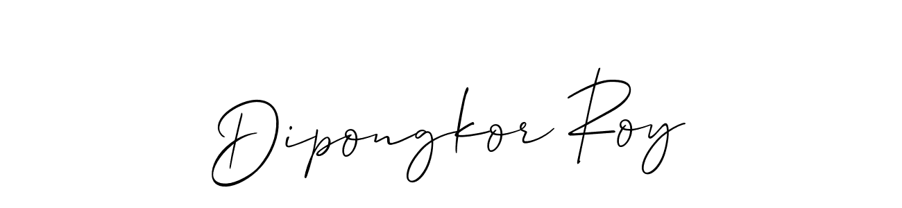 if you are searching for the best signature style for your name Dipongkor Roy. so please give up your signature search. here we have designed multiple signature styles  using Allison_Script. Dipongkor Roy signature style 2 images and pictures png