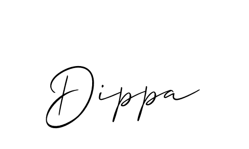 Make a beautiful signature design for name Dippa. With this signature (Allison_Script) style, you can create a handwritten signature for free. Dippa signature style 2 images and pictures png