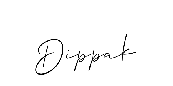 Dippak stylish signature style. Best Handwritten Sign (Allison_Script) for my name. Handwritten Signature Collection Ideas for my name Dippak. Dippak signature style 2 images and pictures png