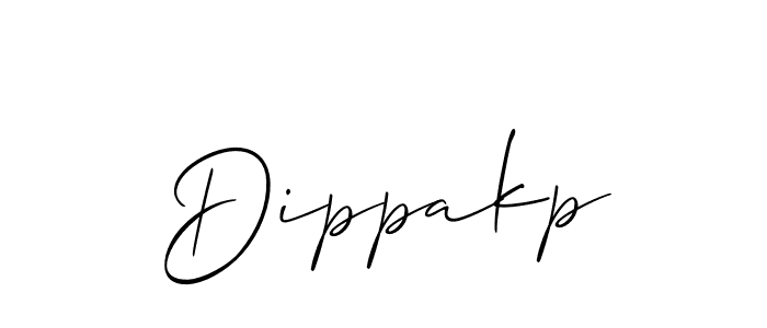 Design your own signature with our free online signature maker. With this signature software, you can create a handwritten (Allison_Script) signature for name Dippakp. Dippakp signature style 2 images and pictures png