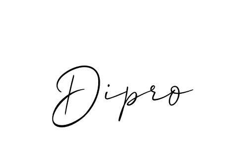 Create a beautiful signature design for name Dipro. With this signature (Allison_Script) fonts, you can make a handwritten signature for free. Dipro signature style 2 images and pictures png