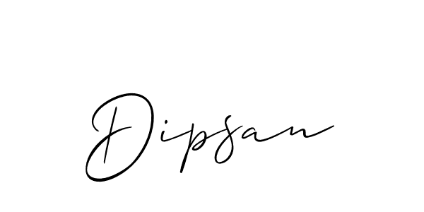 How to make Dipsan signature? Allison_Script is a professional autograph style. Create handwritten signature for Dipsan name. Dipsan signature style 2 images and pictures png