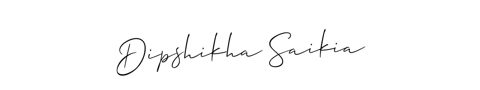 This is the best signature style for the Dipshikha Saikia name. Also you like these signature font (Allison_Script). Mix name signature. Dipshikha Saikia signature style 2 images and pictures png