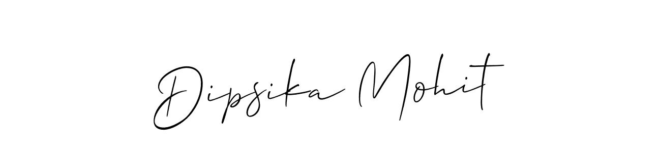 How to Draw Dipsika Mohit signature style? Allison_Script is a latest design signature styles for name Dipsika Mohit. Dipsika Mohit signature style 2 images and pictures png