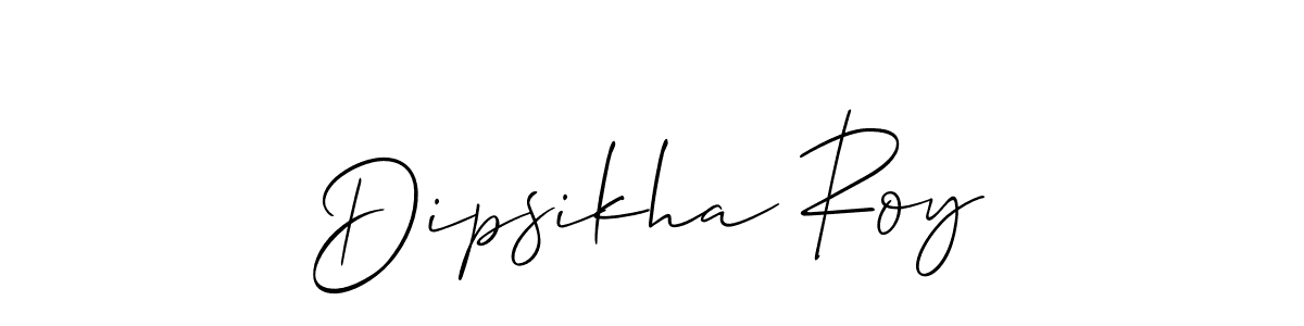 This is the best signature style for the Dipsikha Roy name. Also you like these signature font (Allison_Script). Mix name signature. Dipsikha Roy signature style 2 images and pictures png