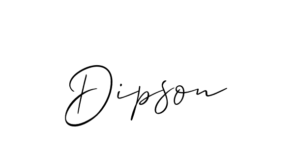 How to make Dipson signature? Allison_Script is a professional autograph style. Create handwritten signature for Dipson name. Dipson signature style 2 images and pictures png