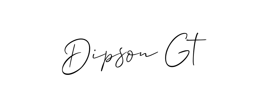 Dipson Gt stylish signature style. Best Handwritten Sign (Allison_Script) for my name. Handwritten Signature Collection Ideas for my name Dipson Gt. Dipson Gt signature style 2 images and pictures png