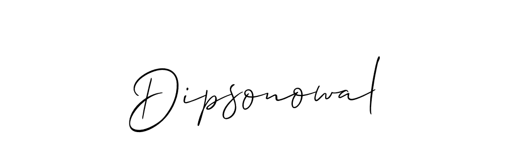 How to make Dipsonowal name signature. Use Allison_Script style for creating short signs online. This is the latest handwritten sign. Dipsonowal signature style 2 images and pictures png