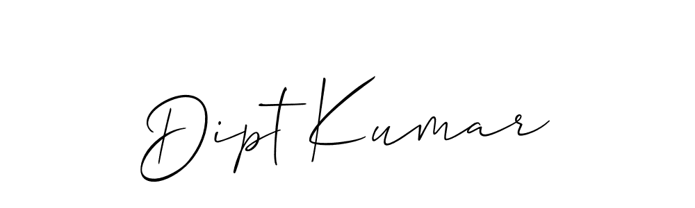 It looks lik you need a new signature style for name Dipt Kumar. Design unique handwritten (Allison_Script) signature with our free signature maker in just a few clicks. Dipt Kumar signature style 2 images and pictures png