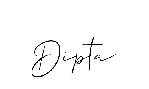 The best way (Allison_Script) to make a short signature is to pick only two or three words in your name. The name Dipta include a total of six letters. For converting this name. Dipta signature style 2 images and pictures png