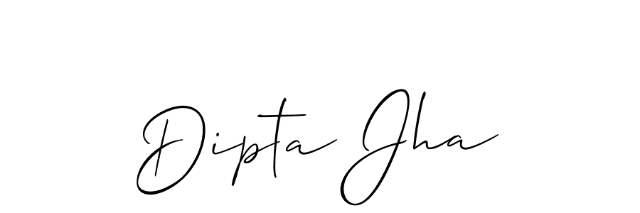 Best and Professional Signature Style for Dipta Jha. Allison_Script Best Signature Style Collection. Dipta Jha signature style 2 images and pictures png