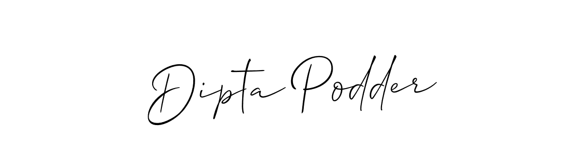 Dipta Podder stylish signature style. Best Handwritten Sign (Allison_Script) for my name. Handwritten Signature Collection Ideas for my name Dipta Podder. Dipta Podder signature style 2 images and pictures png