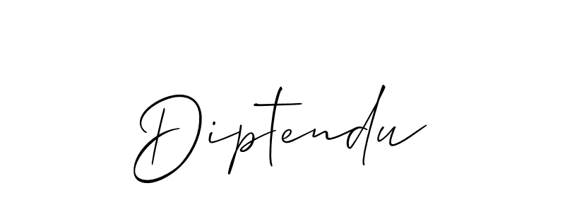 Use a signature maker to create a handwritten signature online. With this signature software, you can design (Allison_Script) your own signature for name Diptendu. Diptendu signature style 2 images and pictures png
