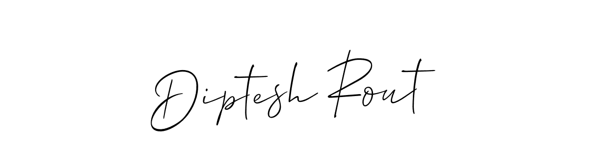 Make a beautiful signature design for name Diptesh Rout. With this signature (Allison_Script) style, you can create a handwritten signature for free. Diptesh Rout signature style 2 images and pictures png