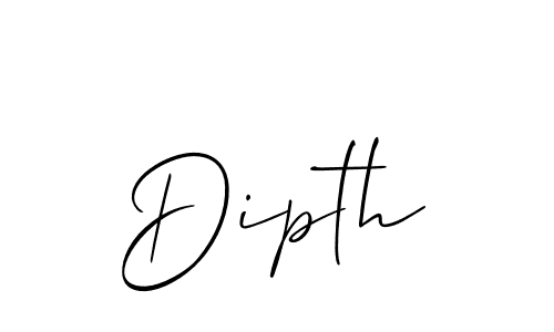 Also we have Dipth name is the best signature style. Create professional handwritten signature collection using Allison_Script autograph style. Dipth signature style 2 images and pictures png