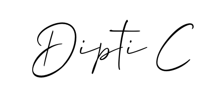 Achieve flawless digital penmanship with Dipti C name in Allison_Script font. The perfect tool for creating online signatures. Dipti C signature style 2 images and pictures png
