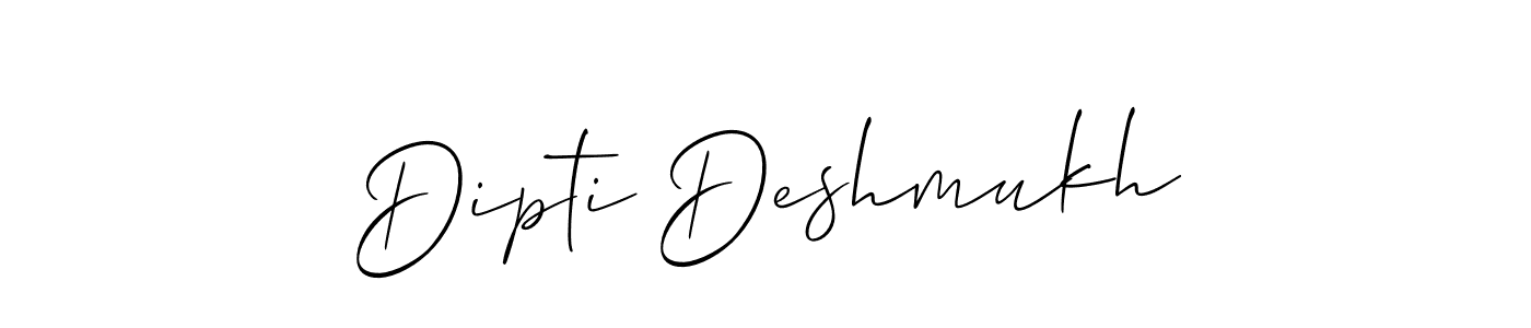 Allison_Script is a professional signature style that is perfect for those who want to add a touch of class to their signature. It is also a great choice for those who want to make their signature more unique. Get Dipti Deshmukh name to fancy signature for free. Dipti Deshmukh signature style 2 images and pictures png